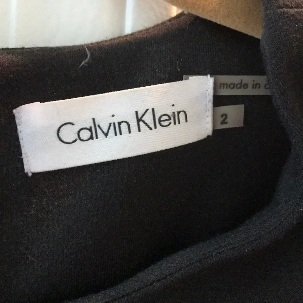 Calvin Klein Royal Blue and Black Colorblock Midi Dress